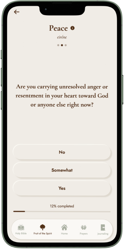 A weekly reflection question on Peace
