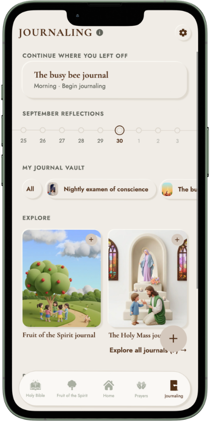 The Journaling tab with your journal vault