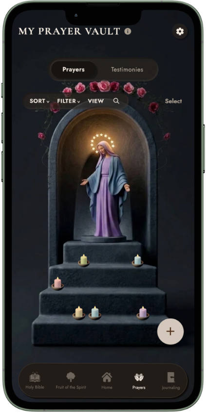 The prayer chapel in dark mode